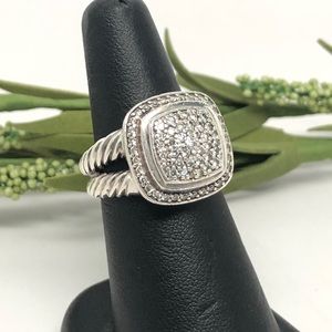 David Yurman Pave Diamond Albion Cable Ring